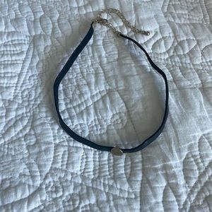 Black Choker With Gold Circle Detail